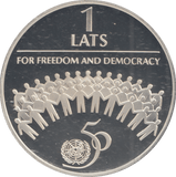 1995 LATVERIA ONE LATS - Silver Proof - Cambridgeshire Coins