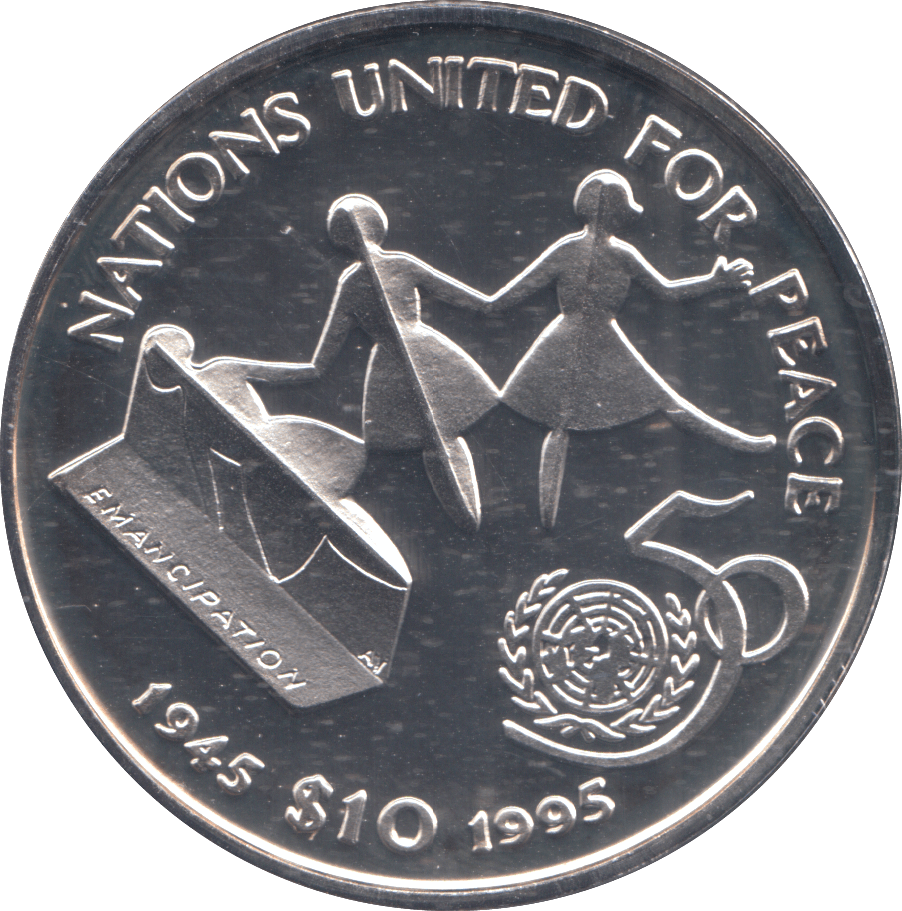 1995 LIBERIA 10 DOLLARS - Silver Proof - Cambridgeshire Coins