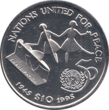 1995 LIBERIA 10 DOLLARS - Silver Proof - Cambridgeshire Coins