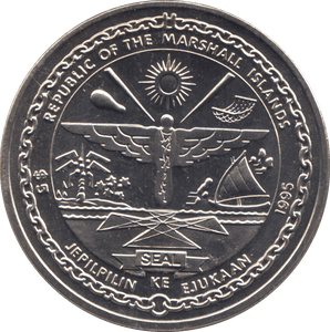 1995 MARSHALL ISLANDS FIVE DOLLARS - WORLD COINS - Cambridgeshire Coins