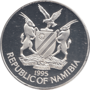 1995 NAMIBIA 10 DOLLARS - Silver Proof - Cambridgeshire Coins