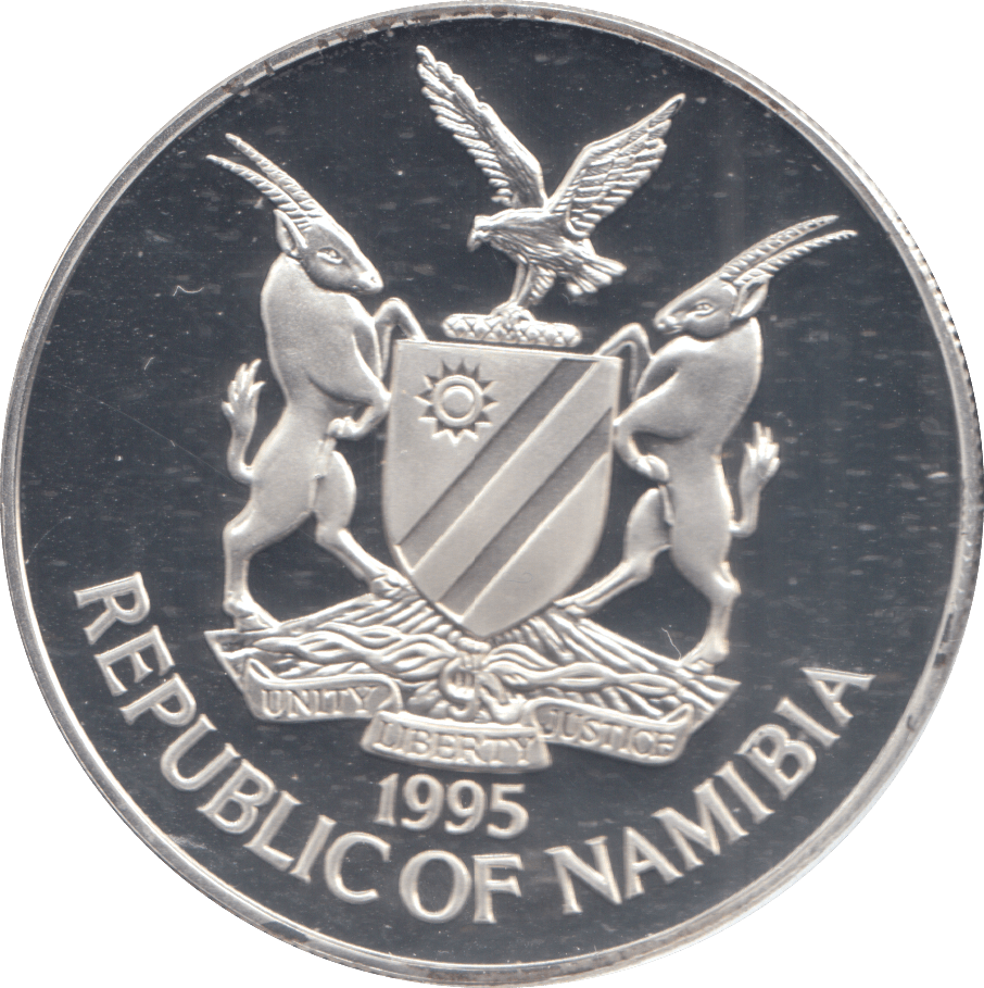 1995 NAMIBIA 10 DOLLARS - Silver Proof - Cambridgeshire Coins