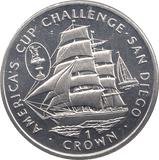 1995 ONE CROWN AMERICA'S CUP CHALLENGE SAN DIEGO - WORLD COINS - Cambridgeshire Coins