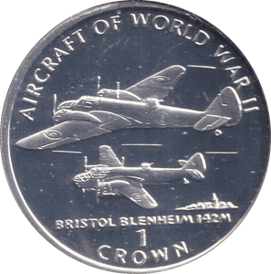1995 ONE CROWN BRISTOL BLENHEIM 142M ISLE OF MAN - WORLD COINS - Cambridgeshire Coins