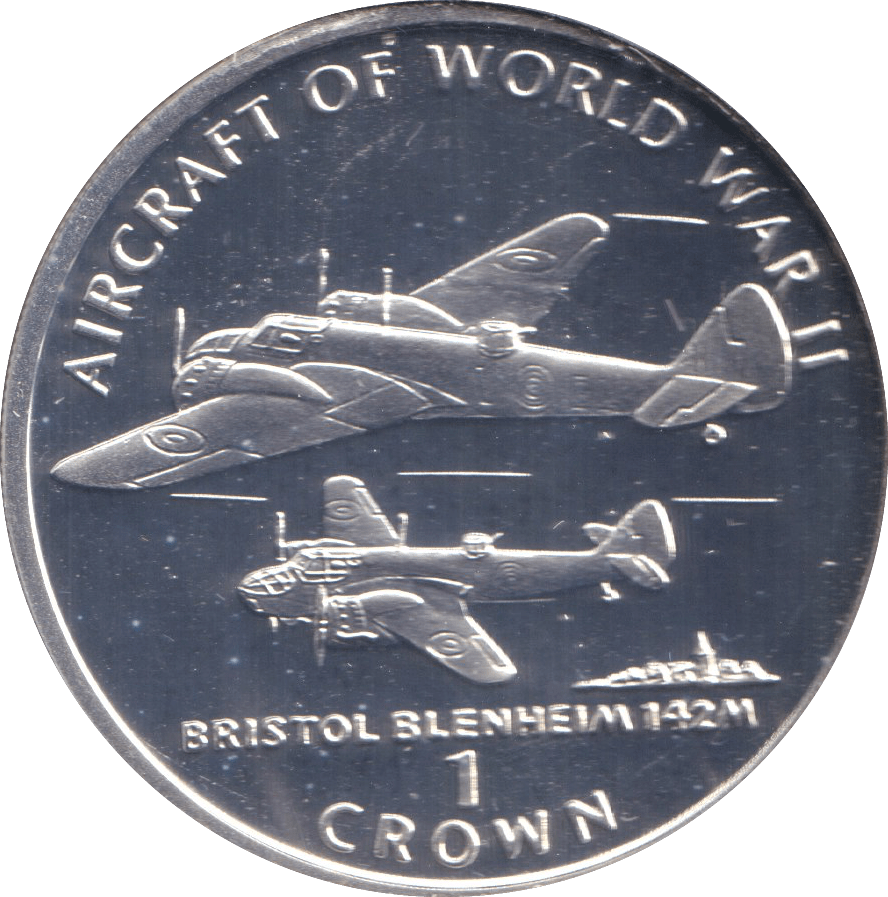 1995 ONE CROWN BRISTOL BLENHEIM 142M ISLE OF MAN - WORLD COINS - Cambridgeshire Coins