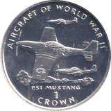 1995 ONE CROWN P.51 MUSTANG ISLE OF MAN - WORLD COINS - Cambridgeshire Coins