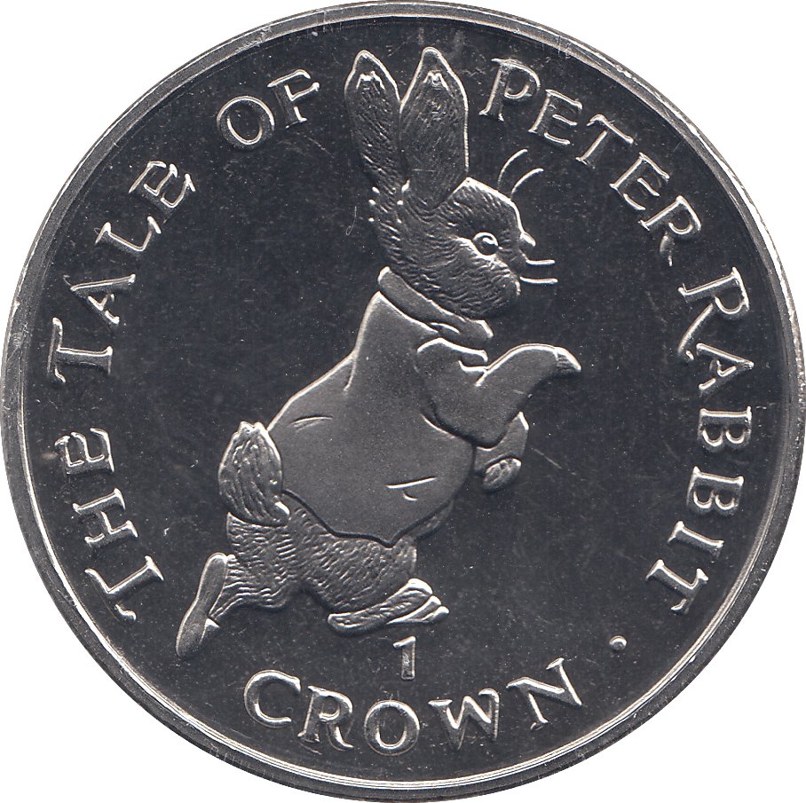 1995 ONE CROWN THE TALE OF PETER RABBIT ( BU ) - WORLD COINS - Cambridgeshire Coins
