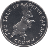 1995 ONE CROWN THE TALE OF PETER RABBIT ( BU ) - WORLD COINS - Cambridgeshire Coins