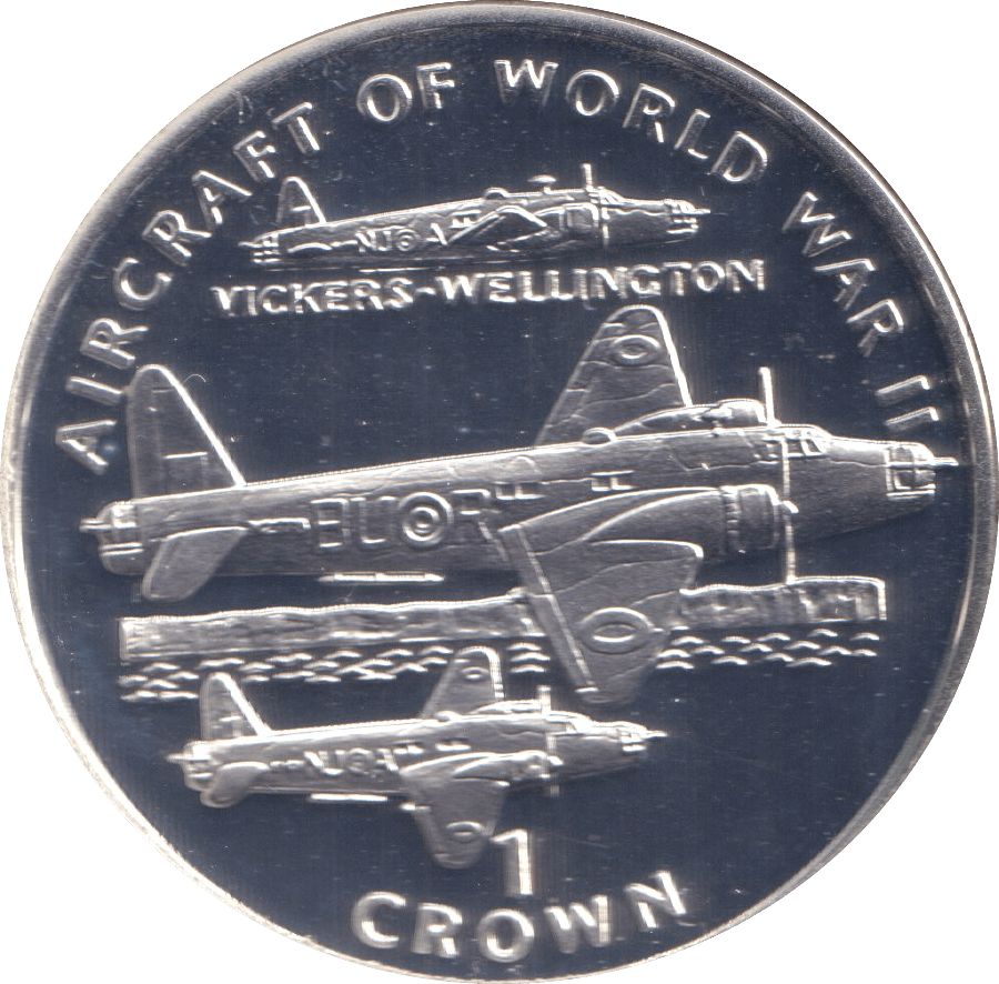 1995 ONE CROWN VICKERS - WELLINGTON ISLE OF MAN - WORLD COINS - Cambridgeshire Coins