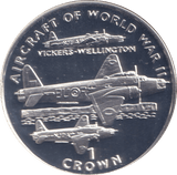 1995 ONE CROWN VICKERS - WELLINGTON ISLE OF MAN - WORLD COINS - Cambridgeshire Coins
