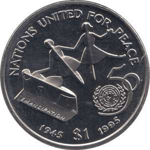 1995 ONE DOLLAR LIBERIA F576 - WORLD COINS - Cambridgeshire Coins