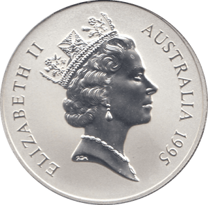 1995 ONE DOLLAR SILVER PROOF AUSTRALIA - SILVER WORLD COINS - Cambridgeshire Coins