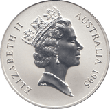 1995 ONE DOLLAR SILVER PROOF AUSTRALIA - SILVER WORLD COINS - Cambridgeshire Coins