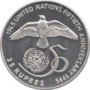 1995 SEYCHELLES 25 RUPEES - Silver Proof - Cambridgeshire Coins