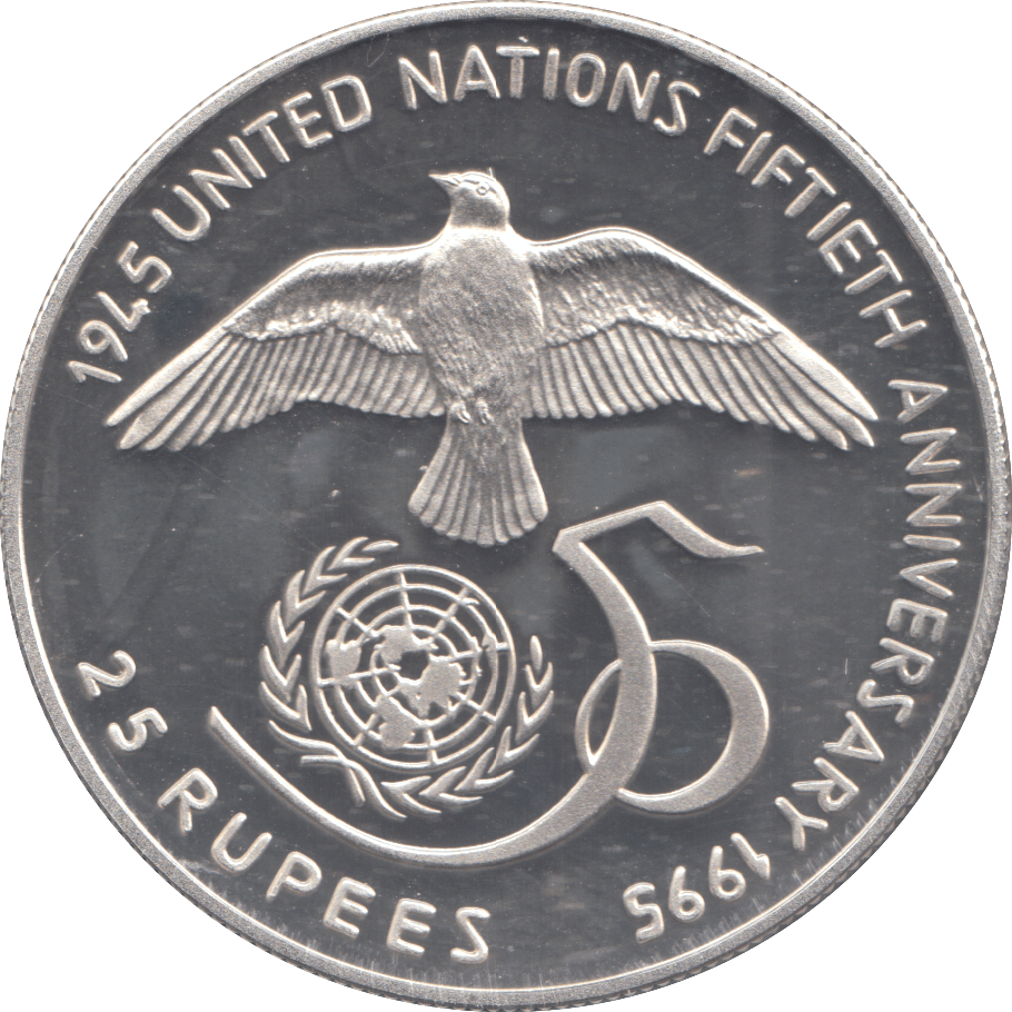 1995 SEYCHELLES 25 RUPEES - Silver Proof - Cambridgeshire Coins