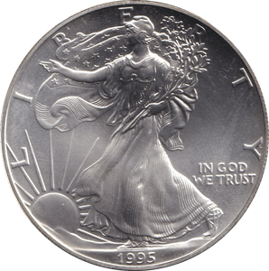 1995 SILVER DOLLAR USA - SILVER WORLD COINS - Cambridgeshire Coins