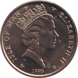 1995 SILVER ISLE OF MAN TWO POUND - SILVER WORLD COINS - Cambridgeshire Coins