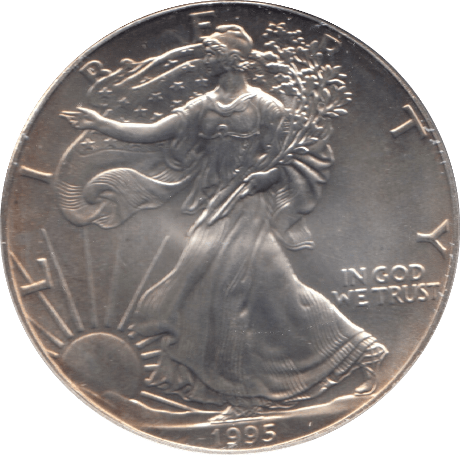 1995 SILVER LIBERTY DOLLAR USA - SILVER WORLD COINS - Cambridgeshire Coins