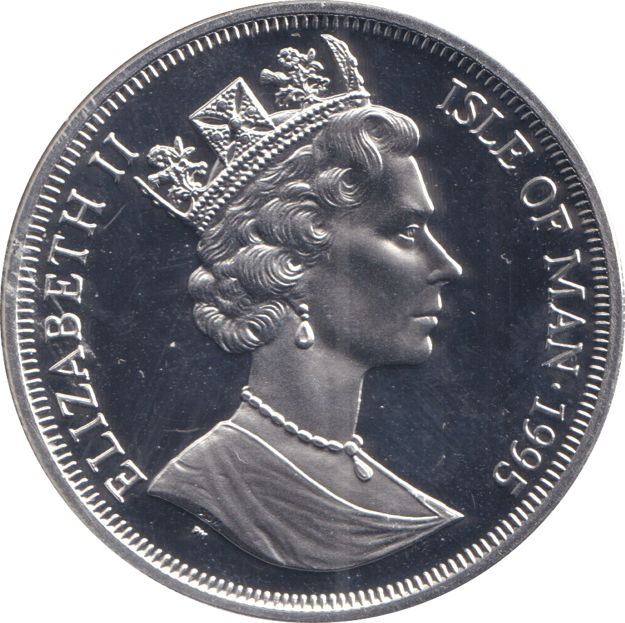 1995 SILVER ONE CROWN ISLE OF MAN MESSERSCHMITT ME 262 - SILVER WORLD COINS - Cambridgeshire Coins