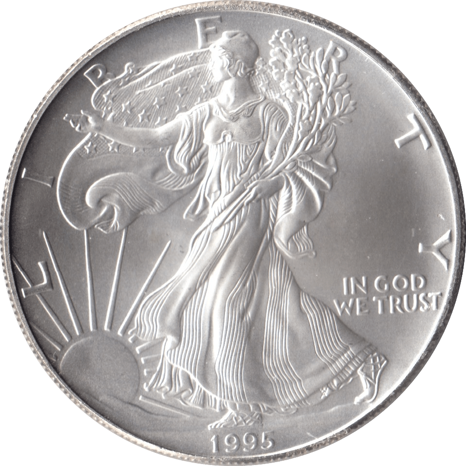 1995 SILVER ONE DOLLAR PROOF USA - SILVER WORLD COINS - Cambridgeshire Coins