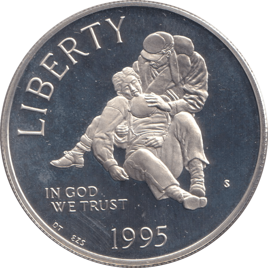 1995 SILVER ONE DOLLAR - SILVER WORLD COINS - Cambridgeshire Coins