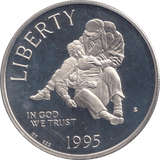 1995 SILVER ONE DOLLAR - SILVER WORLD COINS - Cambridgeshire Coins