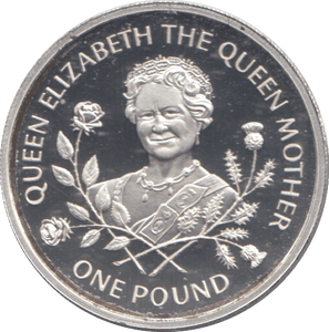 1995 SILVER ONE POUND THE QUEEN MOTHER - SILVER WORLD COINS - Cambridgeshire Coins