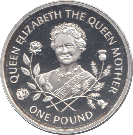 1995 SILVER ONE POUND THE QUEEN MOTHER - SILVER WORLD COINS - Cambridgeshire Coins