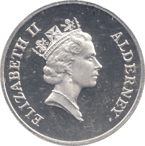 1995 SILVER PROOF 1 POUND ALDERNEY - SILVER WORLD COINS - Cambridgeshire Coins