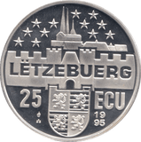 1995 SILVER PROOF 25 ECU LUXEMBOURG - SILVER WORLD COINS - Cambridgeshire Coins