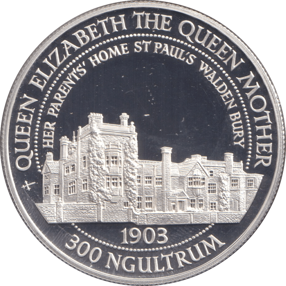 1995 SILVER PROOF 300 NGULTRUM PARENTS HOME - SILVER WORLD COINS - Cambridgeshire Coins