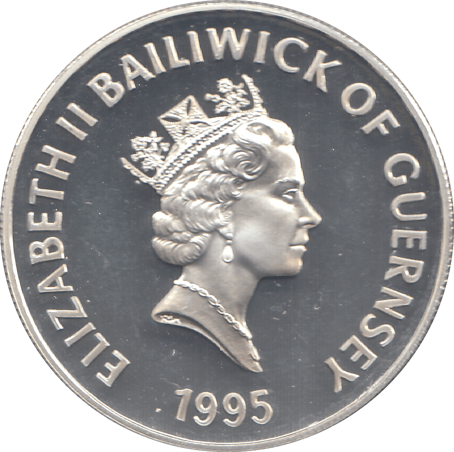 1995 SILVER PROOF 5 POUNDS THE QUEEN MOTHER - WORLD COINS - Cambridgeshire Coins