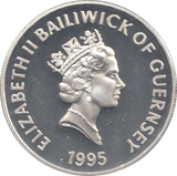 1995 SILVER PROOF 5 POUNDS THE QUEEN MOTHER - WORLD COINS - Cambridgeshire Coins