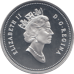 1995 SILVER PROOF 50 CENTS CANADA - SILVER WORLD COINS - Cambridgeshire Coins