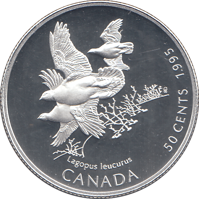 1995 SILVER PROOF 50 CENTS CANADA - SILVER WORLD COINS - Cambridgeshire Coins