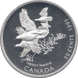 1995 SILVER PROOF 50 CENTS CANADA - SILVER WORLD COINS - Cambridgeshire Coins