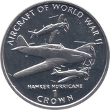 1995 SILVER PROOF AIRCRAFT OF WWII COMMEMORATIVE CROWN ISLE OF MAN - SILVER WORLD COINS - Cambridgeshire Coins