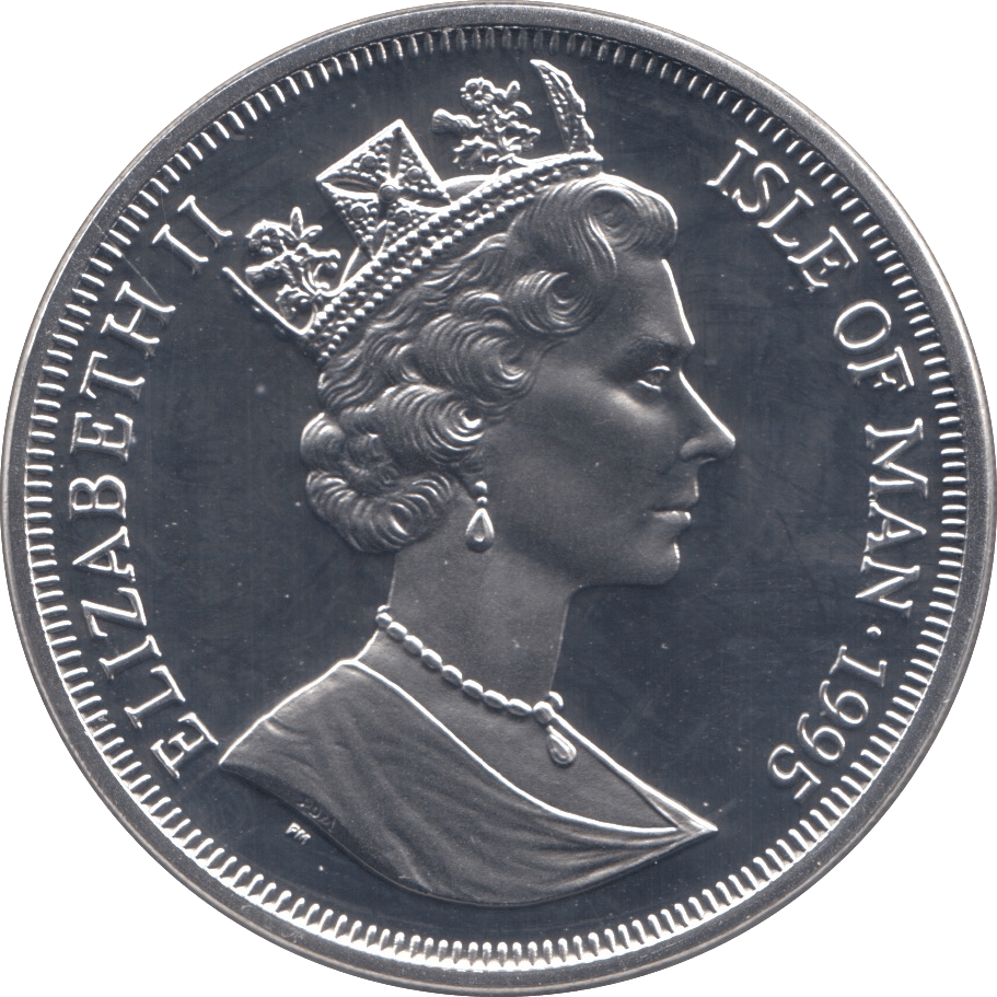 1995 SILVER PROOF AIRCRAFT OF WWII COMMEMORATIVE CROWN ISLE OF MAN - SILVER WORLD COINS - Cambridgeshire Coins