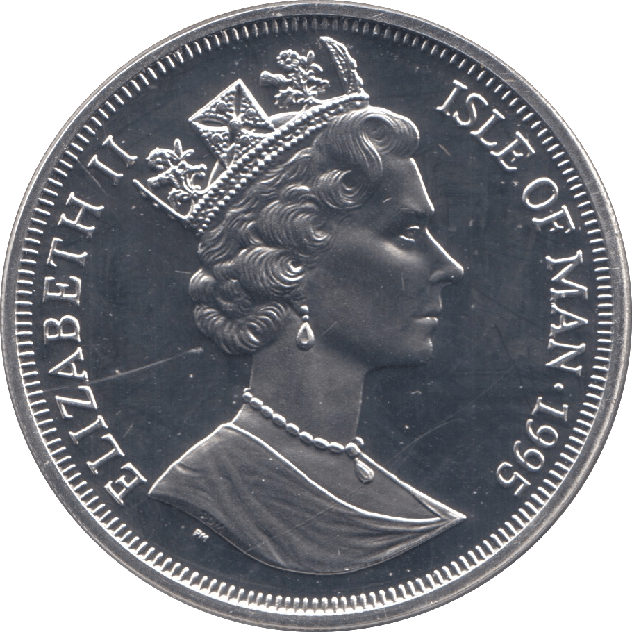 1995 SILVER PROOF AIRCRAFT OF WWII COMMEMORATIVE CROWN ISLE OF MAN - SILVER WORLD COINS - Cambridgeshire Coins