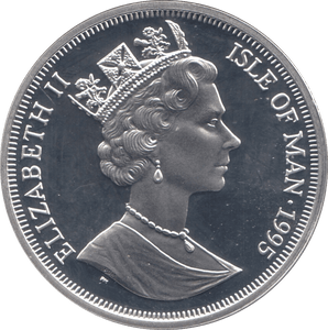 1995 SILVER PROOF AIRCRAFT OF WWII COMMEMORATIVE CROWN ISLE OF MAN - SILVER WORLD COINS - Cambridgeshire Coins