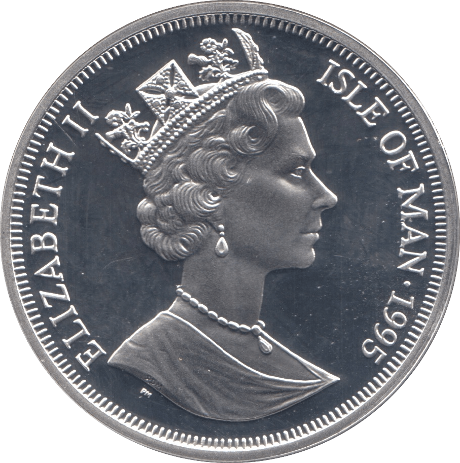 1995 SILVER PROOF AIRCRAFT OF WWII COMMEMORATIVE CROWN ISLE OF MAN - SILVER WORLD COINS - Cambridgeshire Coins