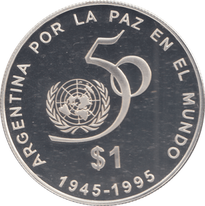 1995 SILVER PROOF ARGENTINA 1 PESO - Silver Proof - Cambridgeshire Coins