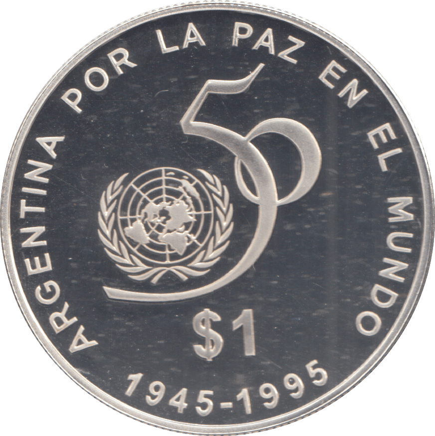 1995 SILVER PROOF ARGENTINA 1 PESO - Silver Proof - Cambridgeshire Coins