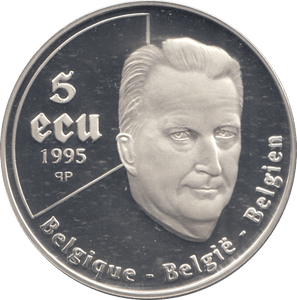 1995 SILVER PROOF BELGIUM 5 ECU - Silver Proof - Cambridgeshire Coins