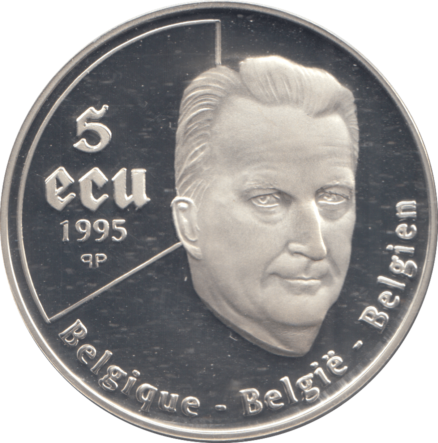 1995 SILVER PROOF BELGIUM 5 ECU - Silver Proof - Cambridgeshire Coins