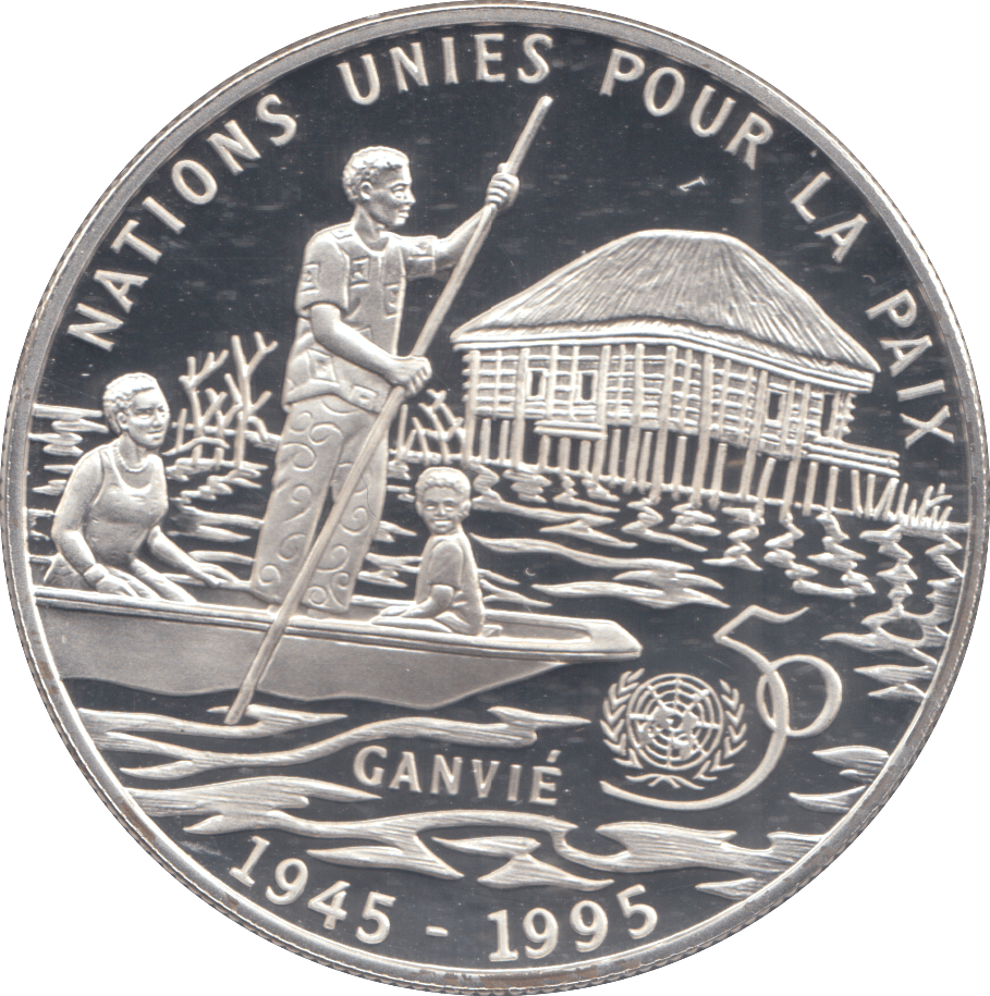 1995 SILVER PROOF BENIN 6000 FRANCS CFA - Silver Proof - Cambridgeshire Coins