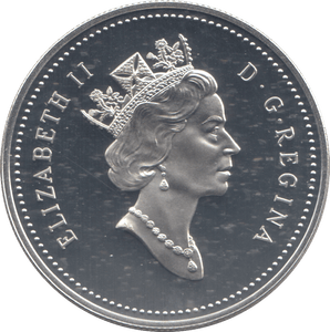 1995 SILVER PROOF CANADIAN DOLLAR - SILVER WORLD COINS - Cambridgeshire Coins