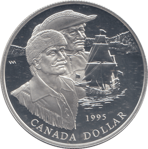 1995 SILVER PROOF CANADIAN DOLLAR - SILVER WORLD COINS - Cambridgeshire Coins