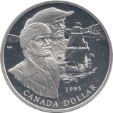 1995 SILVER PROOF CANADIAN DOLLAR - SILVER WORLD COINS - Cambridgeshire Coins