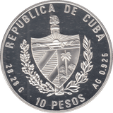 1995 SILVER PROOF CUBA 10 PESOS - Silver Proof - Cambridgeshire Coins